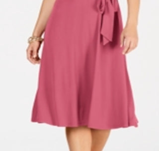 Charter Club Women's Belted MIDI Dress Pink Size Petite Medium