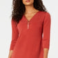 JM Collection Women's Zip Neck a Line Dress Red Size X-Small