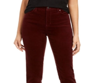 Charter Club Women's Lexington Tummy Control Corduroy Pants Red Size 16X3