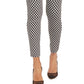 INC International Concepts Women's Curvy Fit Diamond Jacquard Skinny Pants Black Size 18