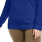 Karen Scott Women's Plus Cotton 1/4 Zip Mock Neck Sweater Blue Size 0X