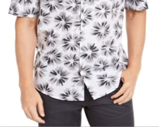 Alfani Men's Printed Shirt White Size Medium