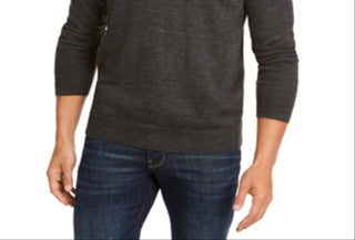 Club Room Men's Henley Merino Wool Blend Sweater Gray Size XXX-Large