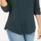Style & Co Women's Scoop Neck Top Green Size Petite