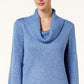 Karen Scott Women's Cowlneck Tunic Blue Size Medium