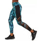Ideology Abstract Camo Mesh-TrimLeggings Blue Size Small