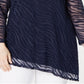 JM Collection Women's Plus Burnout Tunic Blue Size 2X