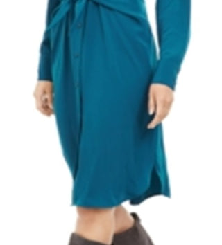 Alfani Women's Tie Front Shirtdress Green Size 12