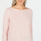 Karen Scott Women's Curved Hem Tunic Sweater Pink Size Petite