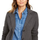 Charter Club Women's Sweater Blazer Jacket Gray Size Medium