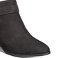 Giani Bernini Women's Round Toe Block Heel Zip Up Leather Booties Black Size 9 M