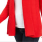Charter Club Women's Shawl Collar Open Front Cardigan Red Size XX-Large