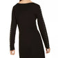 INC International Concepts Women's Studded Tunic Sweater Black Size -Petite L