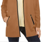 Charter Club Women's Milano Cotton Open Front Cardigan Brown Size XX-Large