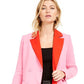 Bar III Women's Double Breasted Duster Jacket Pink Size X-Small