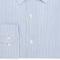 Club Room Men's Striped Collared Dress Shirt Blue Size 34-35