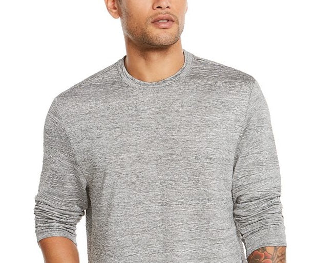Alfani Men's Crewneck Crinkled T-Shirt Gray Size XX-Large