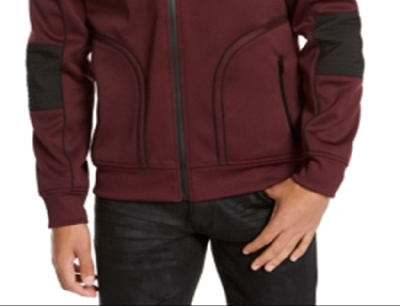 INC International Concepts Men's Hooded Warm Jacket Maroon Size Medium