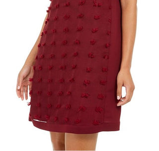 Alfani Women's Short Sleeve Mini Dress Red Size 16
