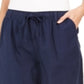 Karen Scott Women's Cotton Drawstring Shorts Blue Size X-Small