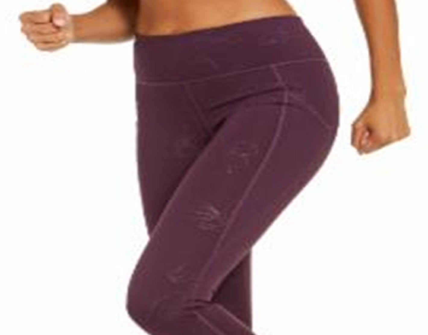Ideology Women's Floral Pull On Athletic Leggings Purple Size Medium