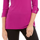JM Collection Women's Lace up Grommet Trim Top Pink Size Small