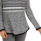 Style & Co Women's Cowl Neck Printed Sweater Black Size Petite XL