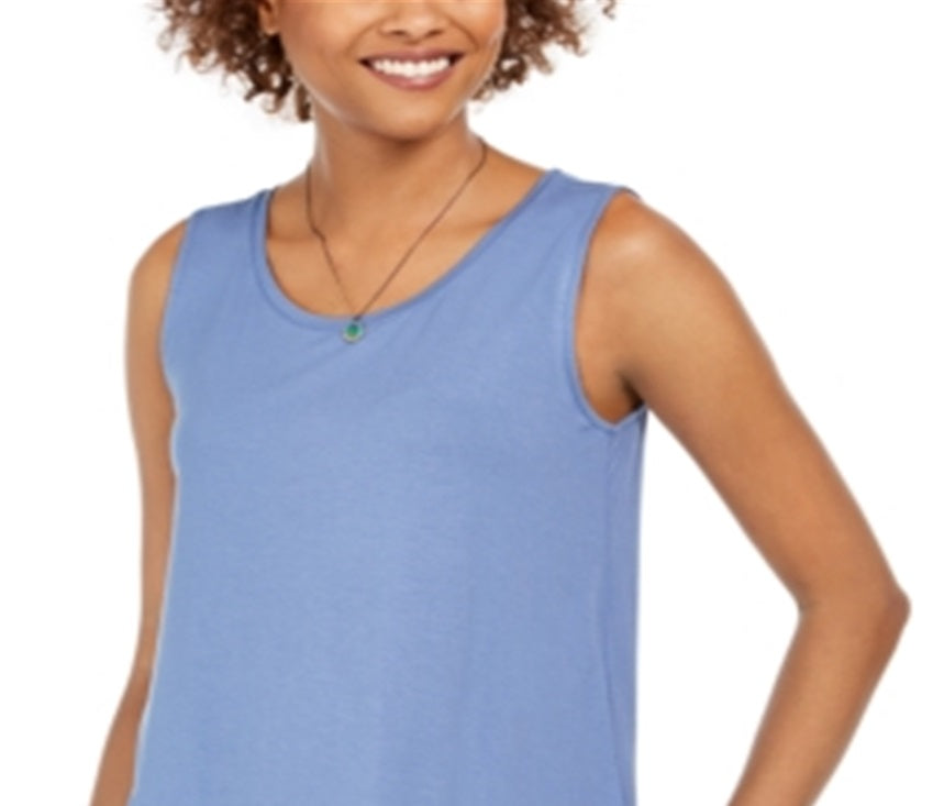 Style & Co Women's Swing Fit Tank Top Blue Size XX-Large