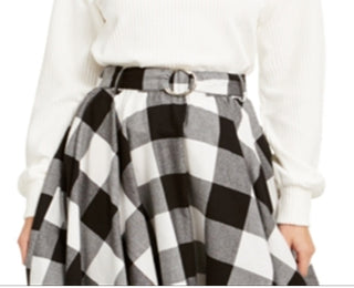 Bar III Women's Long Sleeve Turtle Neck Sweater White Size Small