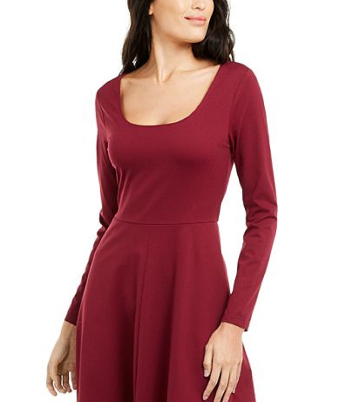 Alfani Women's Fit & Flare Midi Dress Red Size Medium