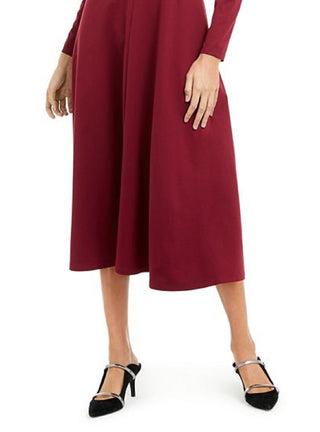 Alfani Women's Fit & Flare Midi Dress Red Size Medium