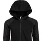 ID Ideology Big Girl's Pieced Zip Up Hoodie Black Size Small