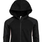 Ideology Big Girl's Pieced Zip Up Hoodie Black Size X-Large