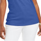 Karen Scott Women's Square Neck Cotton Tank Top Blue Size X-Large