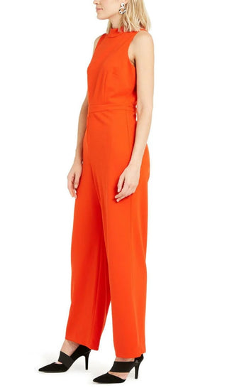 Alfani Women's Mock Neck Jumpsuit Red Size X-Small