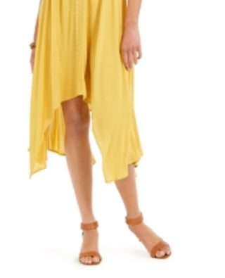 Style & Co Women's Handkerchief Hem Dress Yellow Size X-Small