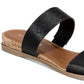 Sun + Stone Women's Easten Slide Sandals Shoes Black Size 6 M