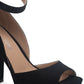 Sun + Stone Women's Reeta Block Heel Platform Sandals Black Size 5.5 M
