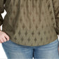 Style & Co Women's Plus Eyelet Blouse Green Size 2X
