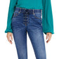 INC International Concepts Women's Lace up Pull on Skinny Jeans Blue Size 0