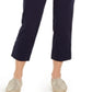 Charter Club Women's Button Cuff Tummy Control Capri Pants Blue Size 14