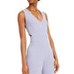 Bar III Women's Sleeveless Straight Leg Jumpsuit Purple Size 10