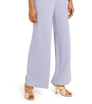 Bar III Women's V Neck Cut Out Crepe Jumpsuit Purple Size 12