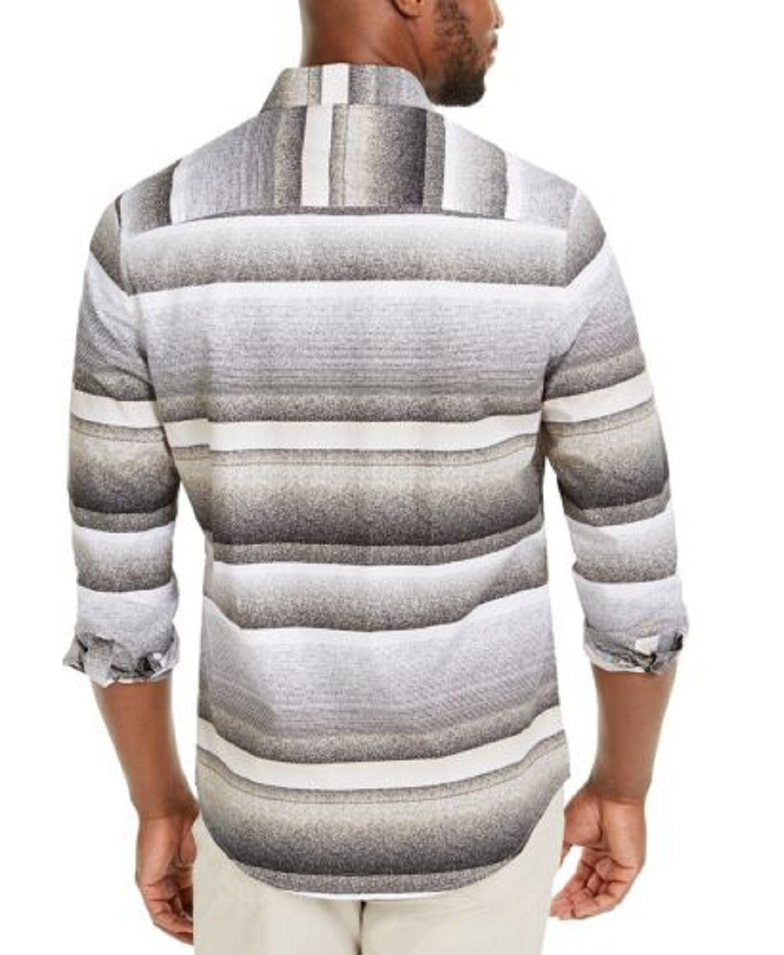 Alfani Men's Cotton Printed Button Down Shirt Brown Size XX-Large