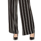 Alfani Women's Striped Pull On Pants Black Size Petite Small