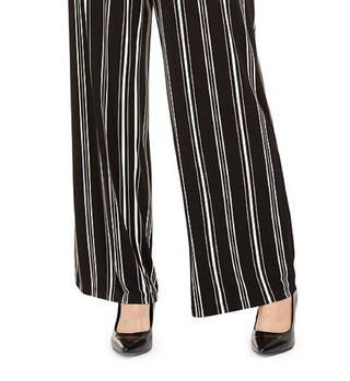Alfani Women's Striped Pull On Pants Black Size Petite Small