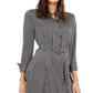 Alfani Women's Printed Belted Fit & Flare Dress Black Size 16