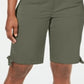 Karen Scott Women's Solid Tie Cuff Shorts Green Size 18