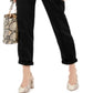 INC International Concepts Women's Tie Front Tapered Leg Stretch Utility Pants Black Size 0