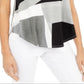 Alfani Women's Printed T-Shirt Gray Size Medium